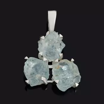 Кулон аквамарин (серебро 925 пр.)