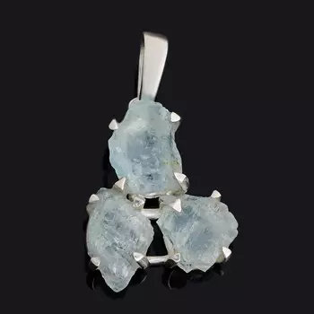 Кулон аквамарин (серебро 925 пр.)