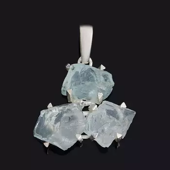 Кулон аквамарин (серебро 925 пр.)