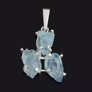 Кулон аквамарин (серебро 925 пр.)