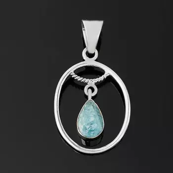 Кулон аквамарин (серебро 925 пр.)