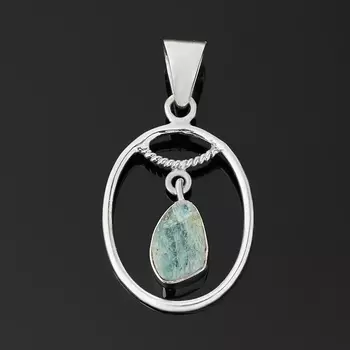 Кулон аквамарин (серебро 925 пр.)