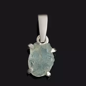 Кулон аквамарин (серебро 925 пр.) кристалл
