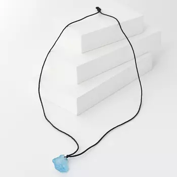 Кулон аквамарин (текстиль) кристалл 2-3 см