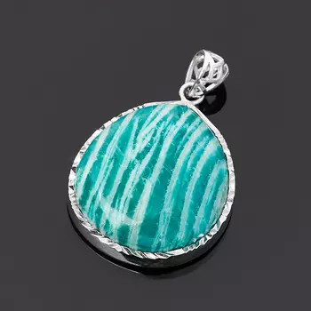 Кулон амазонит (биж. сплав) капля 4 см