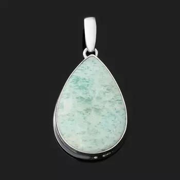 Кулон амазонит (серебро 925 пр.) капля