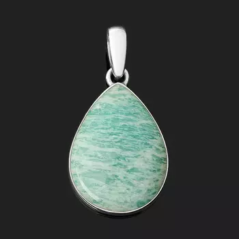 Кулон амазонит (серебро 925 пр.) капля