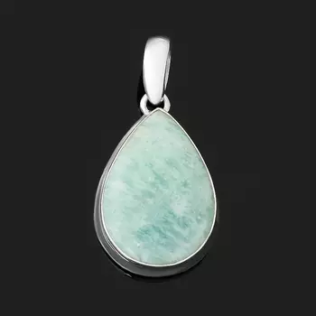 Кулон амазонит (серебро 925 пр.) капля