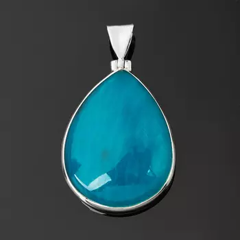 Кулон амазонит (серебро 925 пр.) капля