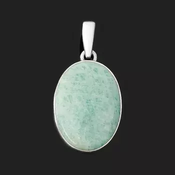 Кулон амазонит (серебро 925 пр.) овал