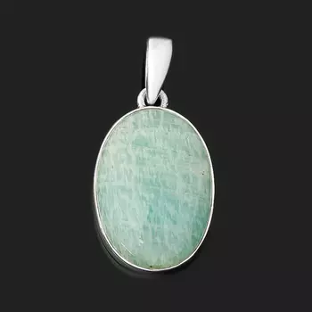 Кулон амазонит (серебро 925 пр.) овал