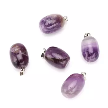 Кулон аметист (биж. сплав) 2,5-3 см