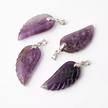 Кулон аметист (биж. сплав) 3,5-4 см