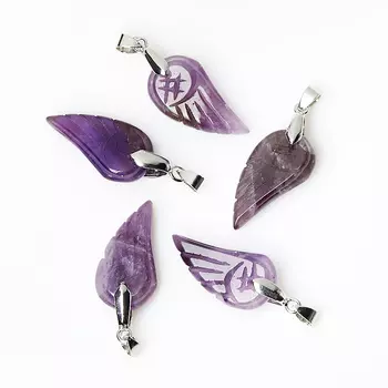 Кулон аметист (биж. сплав) 4,5 см