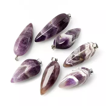 Кулон аметист (биж. сплав) 5-6 см