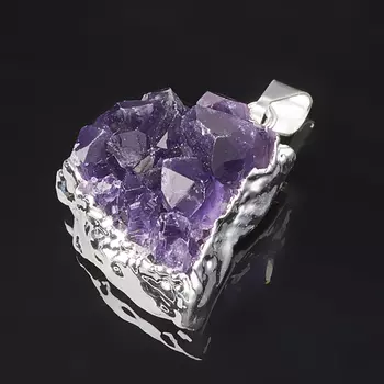 Кулон аметист (биж. сплав) друза 2,5-3 см