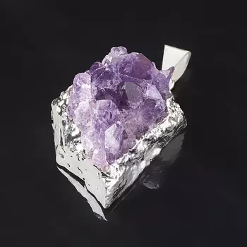 Кулон аметист (биж. сплав) друза 2,5-3 см