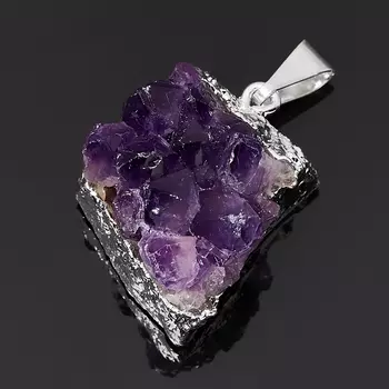 Кулон аметист (биж. сплав) друза 2,5-3,5 см