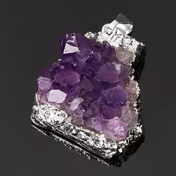 Кулон аметист (биж. сплав) друза 2,5-3,5 см