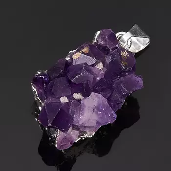 Кулон аметист (биж. сплав) друза 2,5-3,5 см