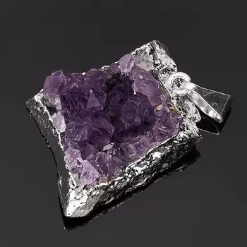 Кулон аметист (биж. сплав) друза 2,5-3,5 см