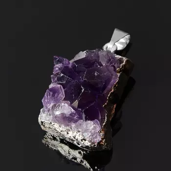 Кулон аметист (биж. сплав) друза 3-4 см