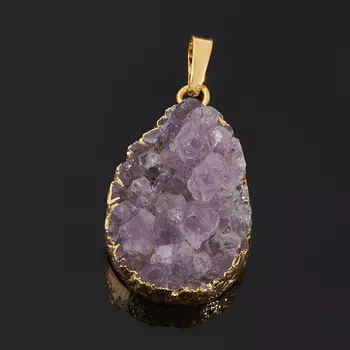 Кулон аметист (биж. сплав) друза 3-5 см