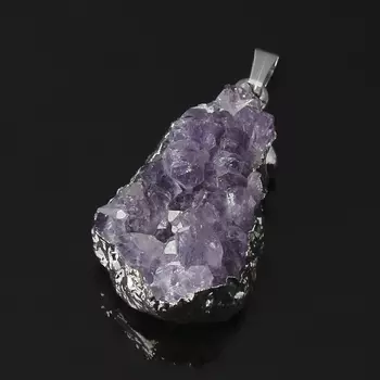Кулон аметист (биж. сплав) друза 3,5-4 см