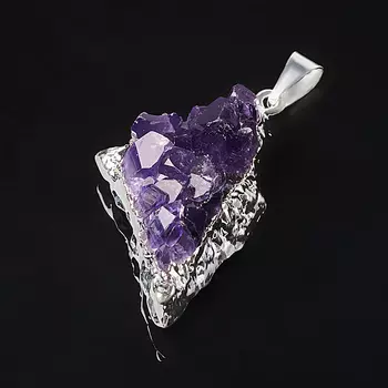 Кулон аметист (биж. сплав) друза 4-4,5 см
