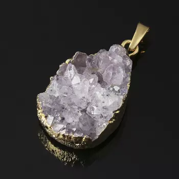 Кулон аметист (биж. сплав) друза 4 см