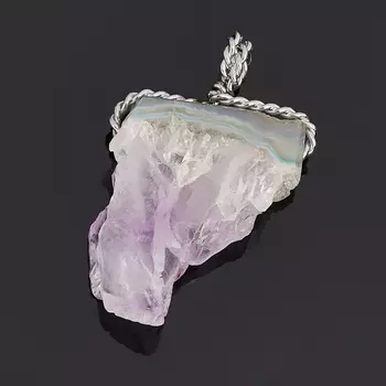 Кулон аметист (биж. сплав) срез 4 см