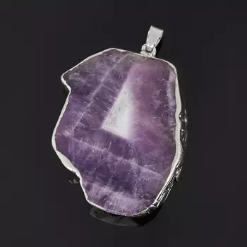 Кулон аметист (биж. сплав) срез 5,5-7 см