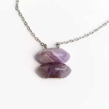 Кулон аметист (биж. сплав, сталь хир.)
