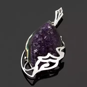 Кулон аметист друза (серебро 925 пр.)
