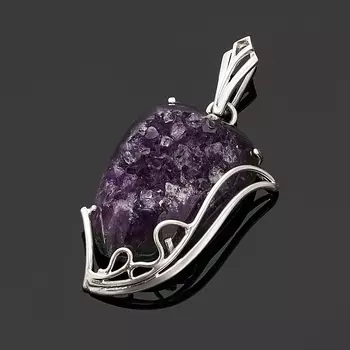 Кулон аметист друза (серебро 925 пр.)