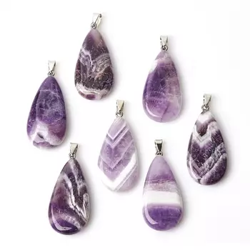 Кулон аметист капля (биж. сплав) 5 см