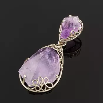 Кулон аметист (нейзильбер)