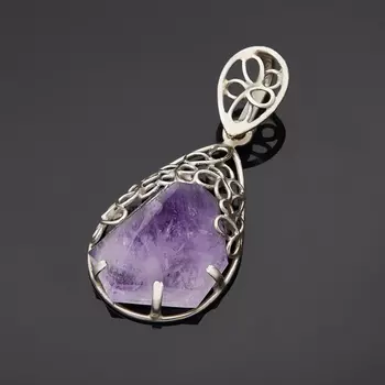 Кулон аметист огранка (нейзильбер)