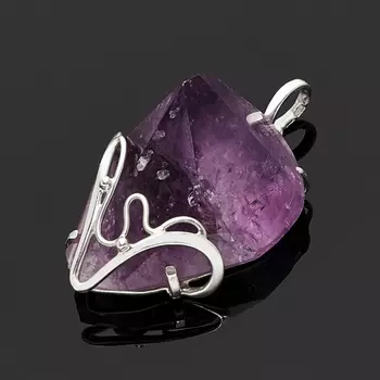 Кулон аметист огранка (серебро 925 пр.)