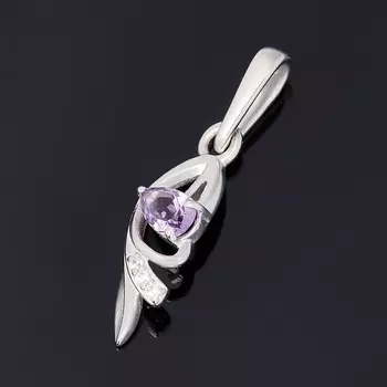 Кулон аметист огранка (серебро 925 пр.)