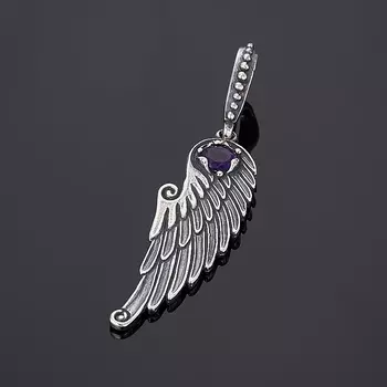 Кулон аметист огранка (серебро 925 пр.)