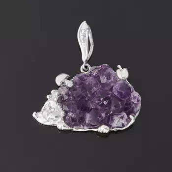 Кулон аметист (серебро 925 пр.)