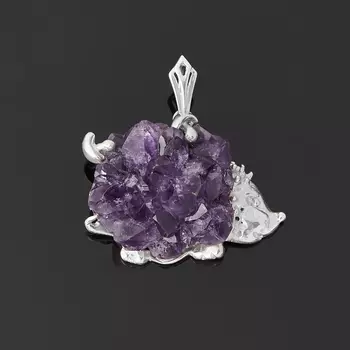 Кулон аметист (серебро 925 пр.)