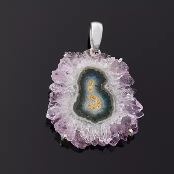 Кулон аметист (серебро 925 пр.)