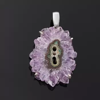 Кулон аметист (серебро 925 пр.)