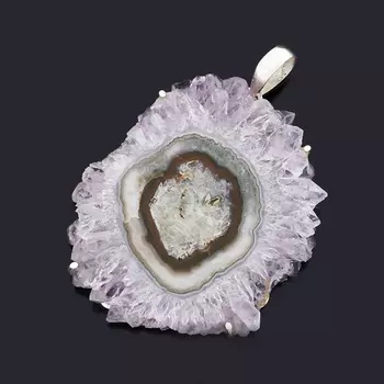 Кулон аметист (серебро 925 пр.)