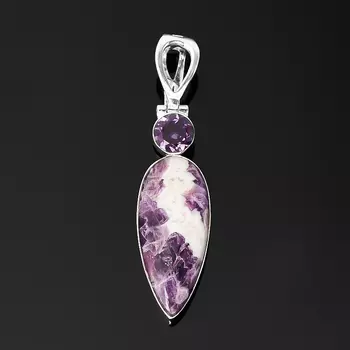 Кулон аметист (серебро 925 пр.)
