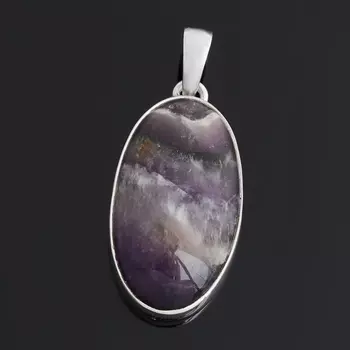 Кулон аметист (серебро 925 пр.) овал
