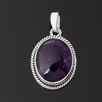 Кулон аметист (серебро 925 пр.) овал