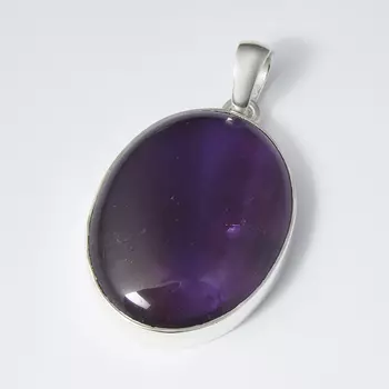Кулон аметист (серебро 925 пр.) овал